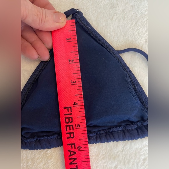Embroidered Navy Bikini Top - Picture 5 of 7